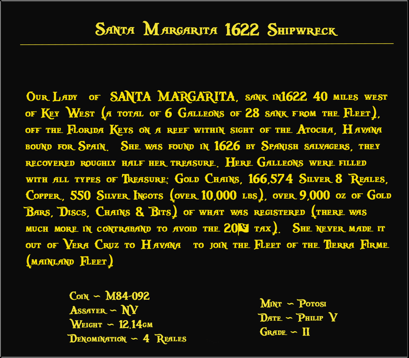 Bolivia 4 Reales No Date "Santa Margarita 1622 Shipwreck" Grade 2 2