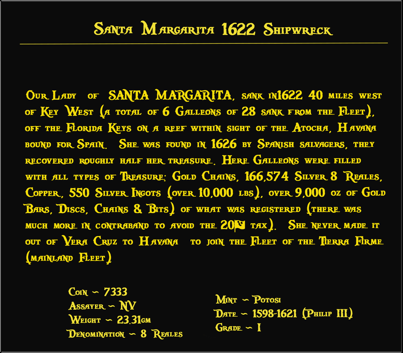 Bolivia 8 Reales No Date "Santa Margarita 1622 Shipwreck" Grade 1 2