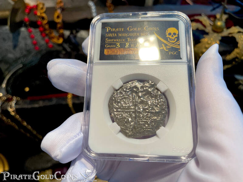 *Single Digit COA* Bolivia 8 Reales "Santa Margarita 1622 Shipwreck" Grade 3 5