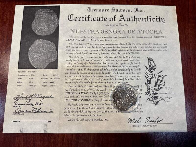 Bolivia 8 Reales ND "1715 Fleet Shipwreck" PCGS 62 11