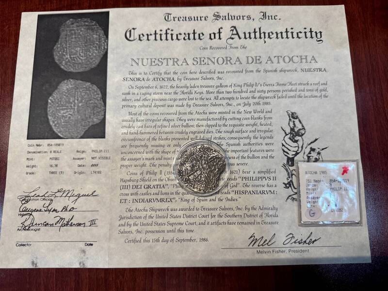 Bolivia 8 Reales ND "1715 Fleet Shipwreck" PCGS 62 8