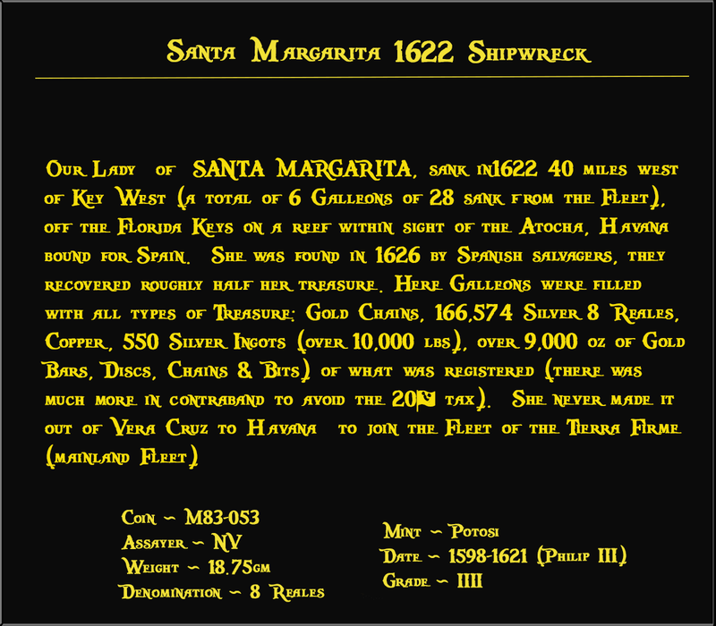 Bolivia 8 Reales ND "From the Santa Margarita 1622 Shipwreck" Grade 4 16