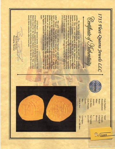 Mexico  1 Escudos  1690-1701  "Jeweled Cross!"  NGC 61  1715 Plate Fleet Shipwreck 300th Anniversary Find 11