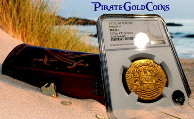 Peru  8 Escudos  1712  "1715 Plate Fleet Shipwreck"  NGC 61  Double Date! 2