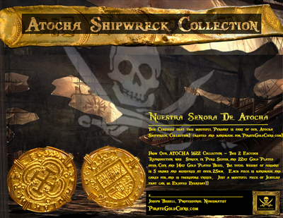 Reproduction Colombia 1622 "First Gold Coin in New World" Gold Electroplated 7