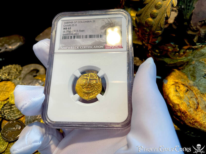 Colombia 2 Escudos 1689 "Dated! 1715 Fleet Shipwreck" NGC 62 2