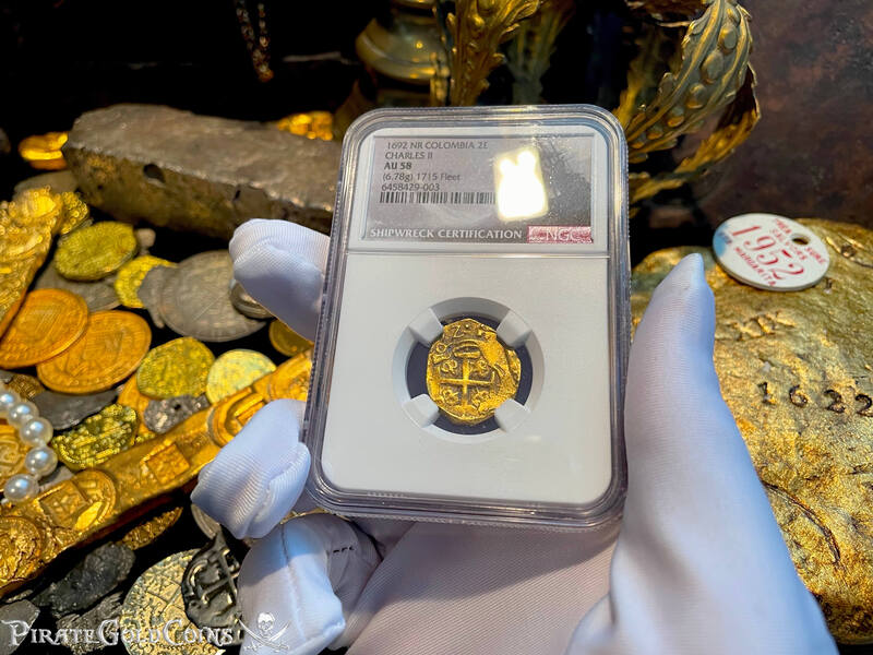 Colombia 2 Escudos 1692 "1715 Fleet Shipwreck" NGC 58 2