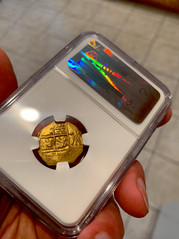 Colombia 2 Escudos 1694-1710 "1715 Fleet Shipwreck" NGC 62 2