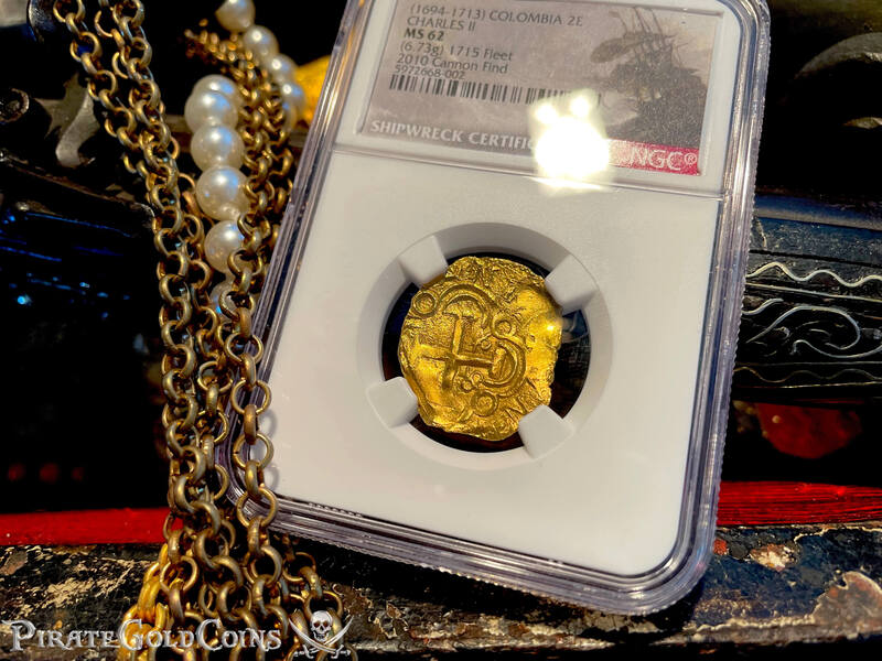 Colombia 2 Escudos 1694-1713 "Cannon Find! From the 1715 Fleet Shipwreck" NGC 62 30