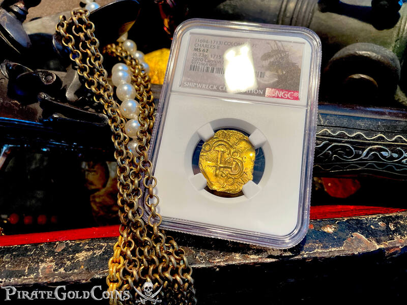 Colombia 2 Escudos 1694-1713 "Cannon Find! From the 1715 Fleet Shipwreck" NGC 62 31