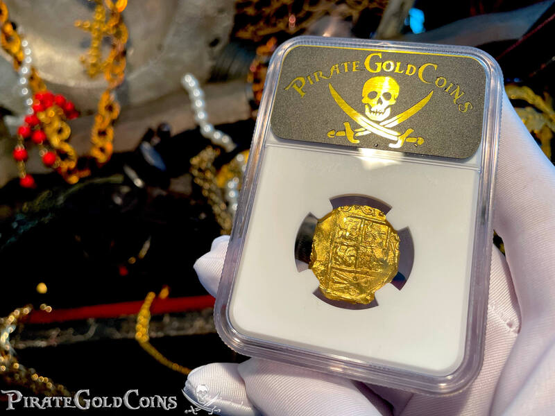 Colombia 2 Escudos 1694-1713 "Cannon Find! From the 1715 Fleet Shipwreck" NGC 62 15