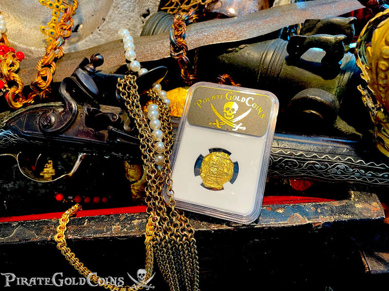 Colombia 2 Escudos 1694-1713 "Cannon Find! From the 1715 Fleet Shipwreck" NGC 62 24