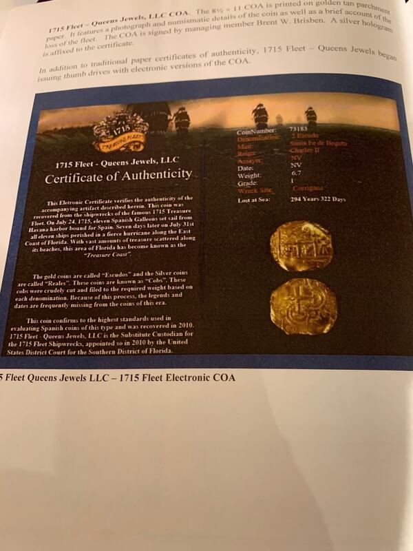 Colombia 2 Escudos 1694-1713 "Cannon Find! From the 1715 Fleet Shipwreck" NGC 62 8