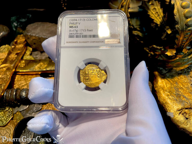 Colombia 2 Escudos 1694-1713 "1715 Fleet Shipwreck" NGC 63 3