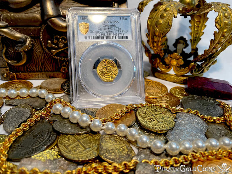 Colombia 2 Escudos 1694/3 "Unique & Finest Known" PCGS 55 2