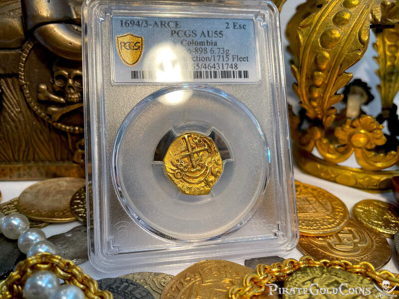 Colombia 2 Escudos 1694/3 "Unique & Finest Known" PCGS 55 8