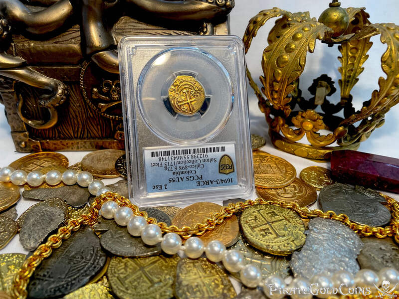 Colombia 2 Escudos 1694/3 "Unique & Finest Known" PCGS 55 12
