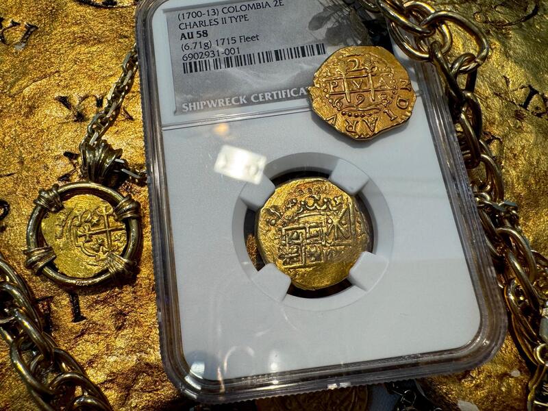 Colombia 2 Escudos 1703 "1715 Fleet Shipwreck" NGC 58 22