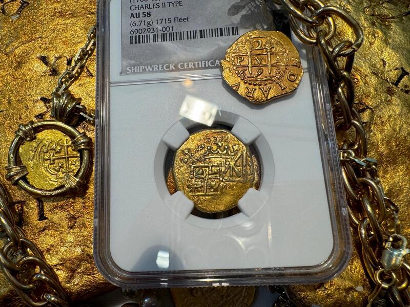 Colombia 2 Escudos 1703 "1715 Fleet Shipwreck" NGC 58 24