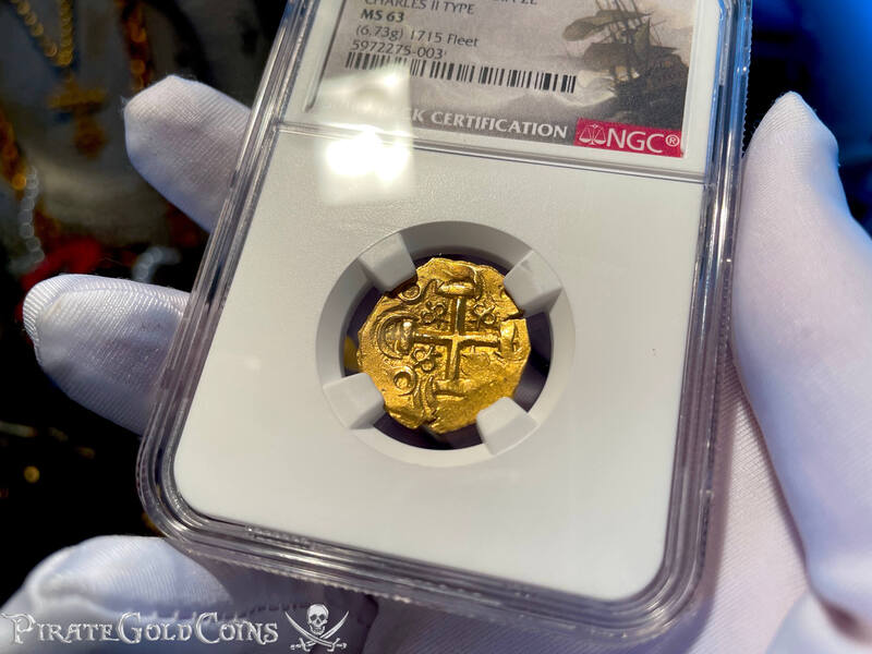 Colombia 2 Escudos 1700-13 "From 1715 Fleet Shipwreck" NGC 63 6