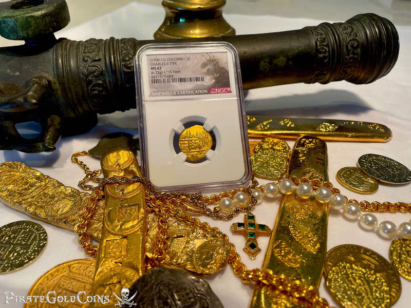 Colombia 2 Escudos 1700-13 "1715 Fleet Shipwreck" NGC 63 2