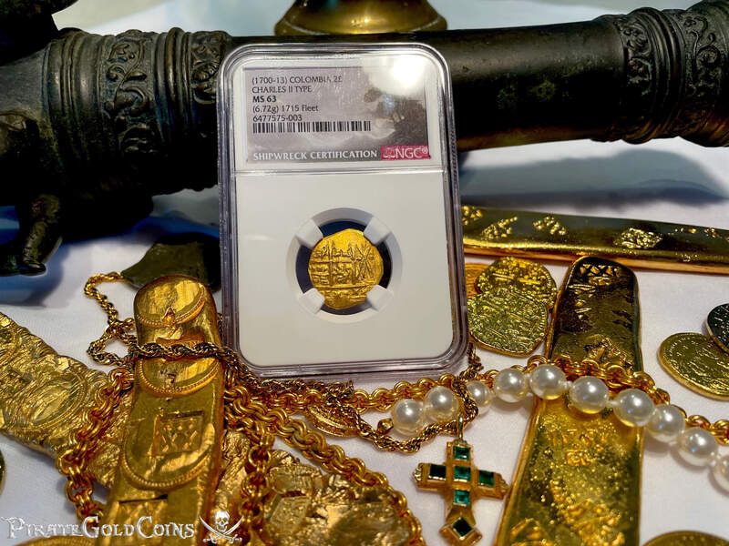 Colombia 2 Escudos 1700-13 "1715 Fleet Shipwreck" NGC 63 3