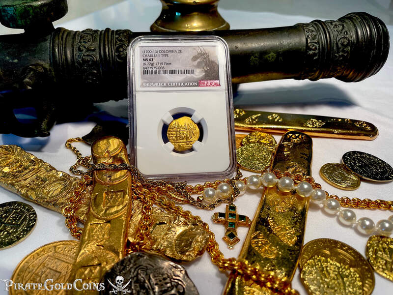 Colombia 2 Escudos 1700-13 "1715 Fleet Shipwreck" NGC 63 7