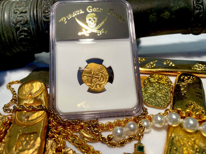 1694-1715 | Colombia 2 Escudos | Pirate Gold Coins 18