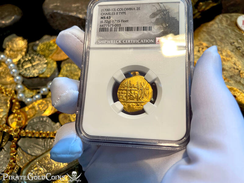 Colombia 2 Escudos 1700-13 "1715 Fleet Shipwreck" NGC 63 20