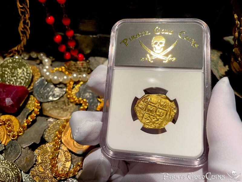 Colombia 2 Escudos 1700-13 "1715 Fleet Shipwreck" NGC UNC 7