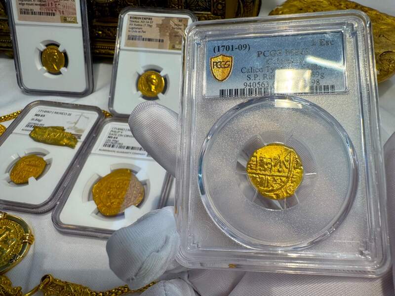 Colombia 2 Escudos 1701-1709 "1715 Fleet Shipwreck" PCGS 63 19