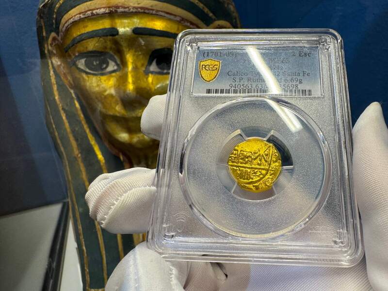 Colombia 2 Escudos 1701-1709 "1715 Fleet Shipwreck" PCGS 63 8