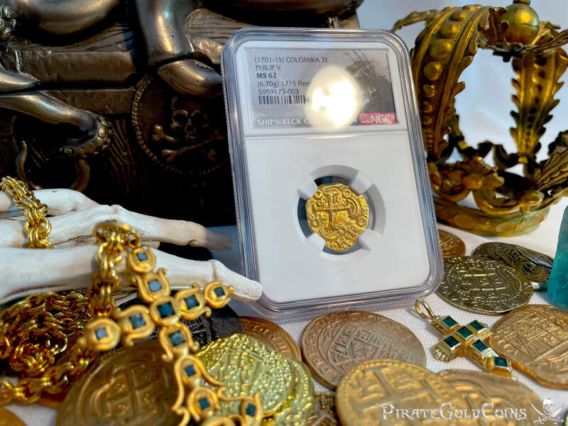 Colombia 2 Escudos 1701/1699 "1715 Fleet Shipwreck" NGC 62 3