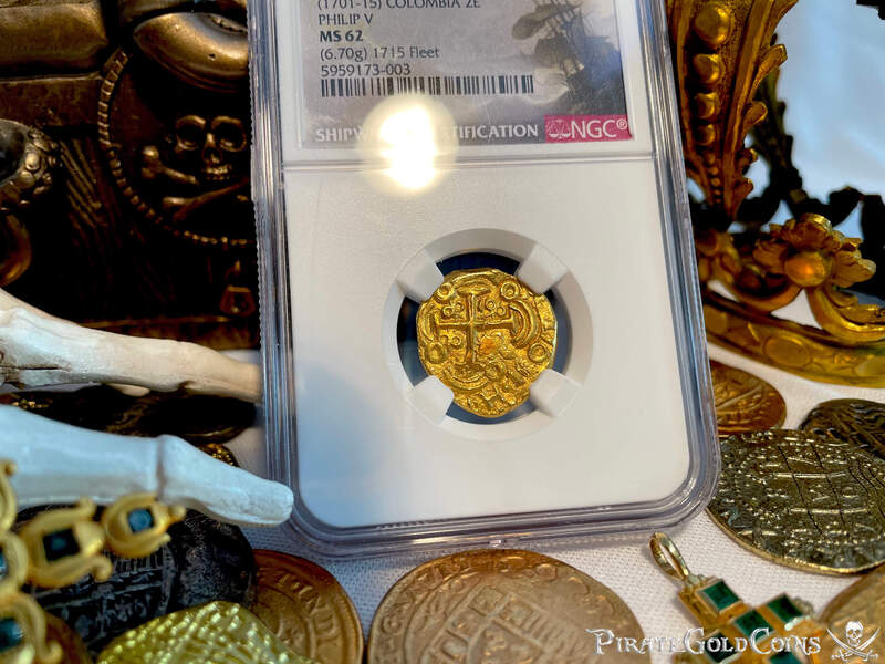 Colombia 2 Escudos 1701/1699 "1715 Fleet Shipwreck" NGC 62 8