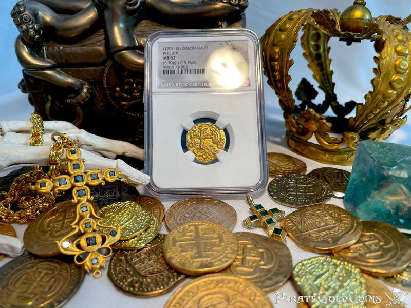 Colombia 2 Escudos 1701/1699 "1715 Fleet Shipwreck" NGC 62 12