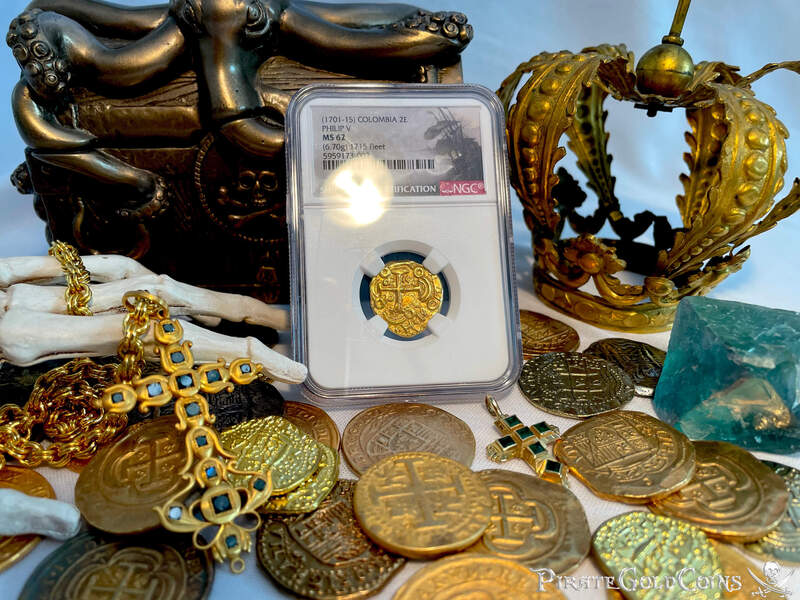 Colombia 2 Escudos 1701/1699 "1715 Fleet Shipwreck" NGC 62 13