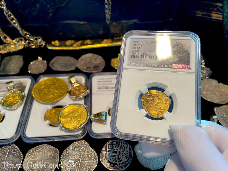 Colombia 2 Escudos 1701-15 "1715 Plate Fleet Shipwreck" NGC 62 2