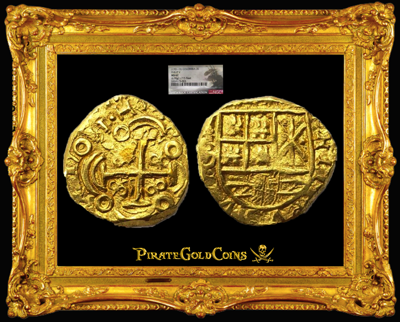 Unique! Colombia 2 Escudos 1701/1699 "From 1715 Fleet Shipwreck!" NGC 62 2
