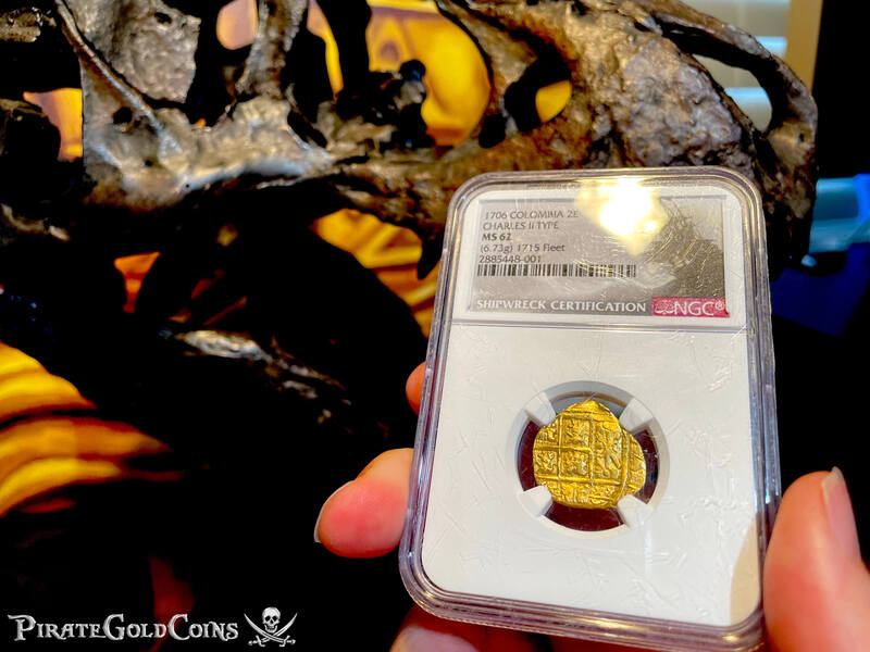 Colombia 2 Escudos 1706 "1715 Fleet Shipwreck" NGC 62 2