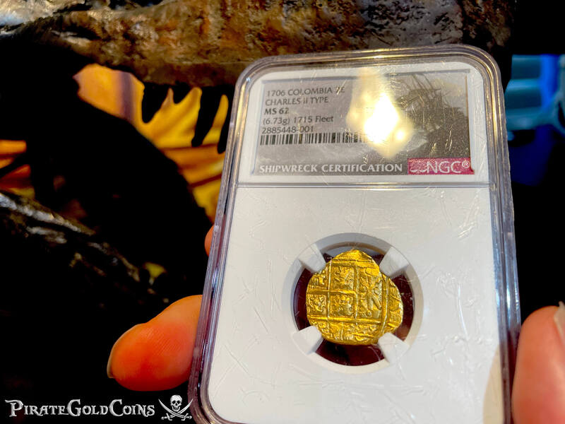 Colombia 2 Escudos 1706 "1715 Fleet Shipwreck" NGC 62 3