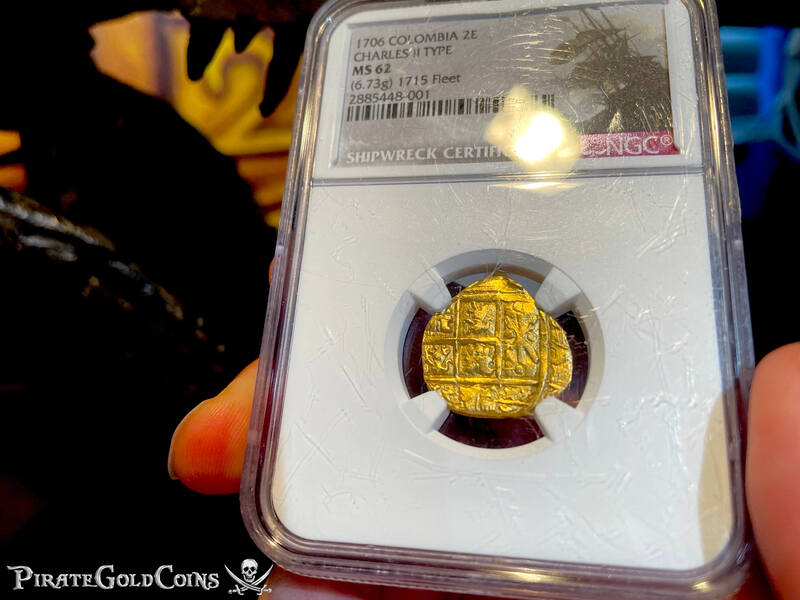 Colombia 2 Escudos 1706 "1715 Fleet Shipwreck" NGC 62 4