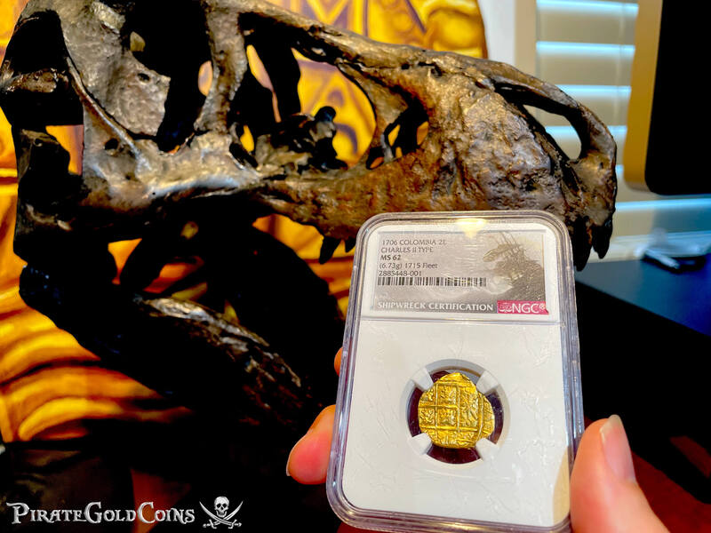 Colombia 2 Escudos 1706 "1715 Fleet Shipwreck" NGC 62 5