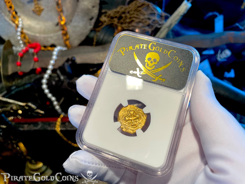 Colombia 1 Escudo 1708-14 "From 1715 Fleet Shipwreck" NGC 63 6