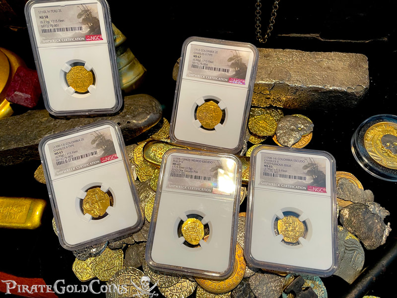 Colombia 1 Escudo 1708-14 "From 1715 Fleet Shipwreck" NGC 63 8