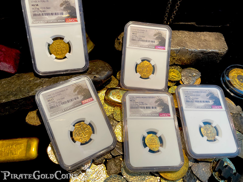 Colombia 1 Escudo 1708-14 "From 1715 Fleet Shipwreck" NGC 63 9