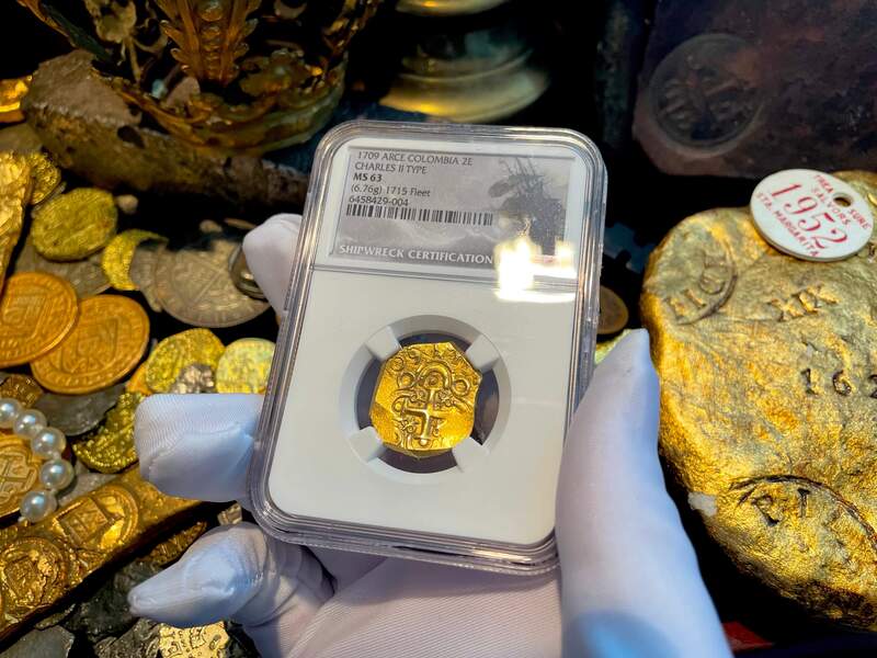 Colombia 2 Escudos 1709 "1715 Fleet Shipwreck" NGC 63 8