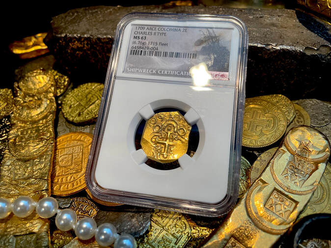 Colombia 2 Escudos 1709 "1715 Fleet Shipwreck" NGC 63 12