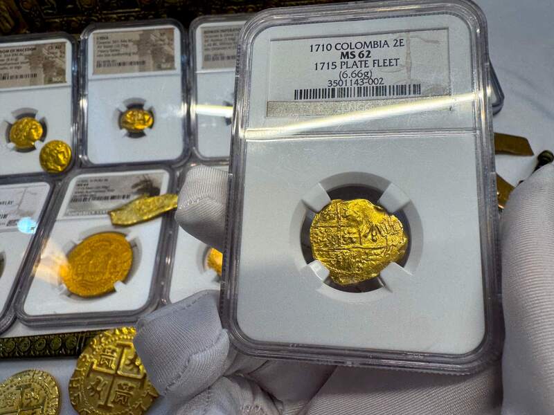 Colombia 2 Escudos 1710 "1715 Fleet Shipwreck" NGC 62 13