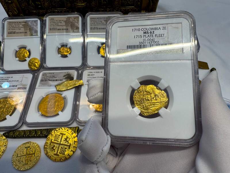 Colombia 2 Escudos 1710 "1715 Fleet Shipwreck" NGC 62 16