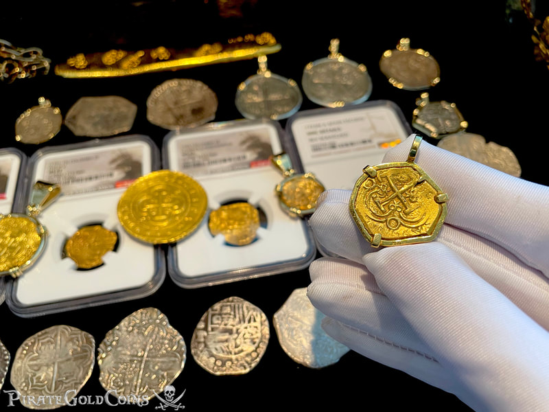 Colombia 2 Escudos 1711 "1715 Fleet Shipwreck" 14kt Bezel 4